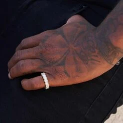 4mm Single Layer Diamond Band Ring