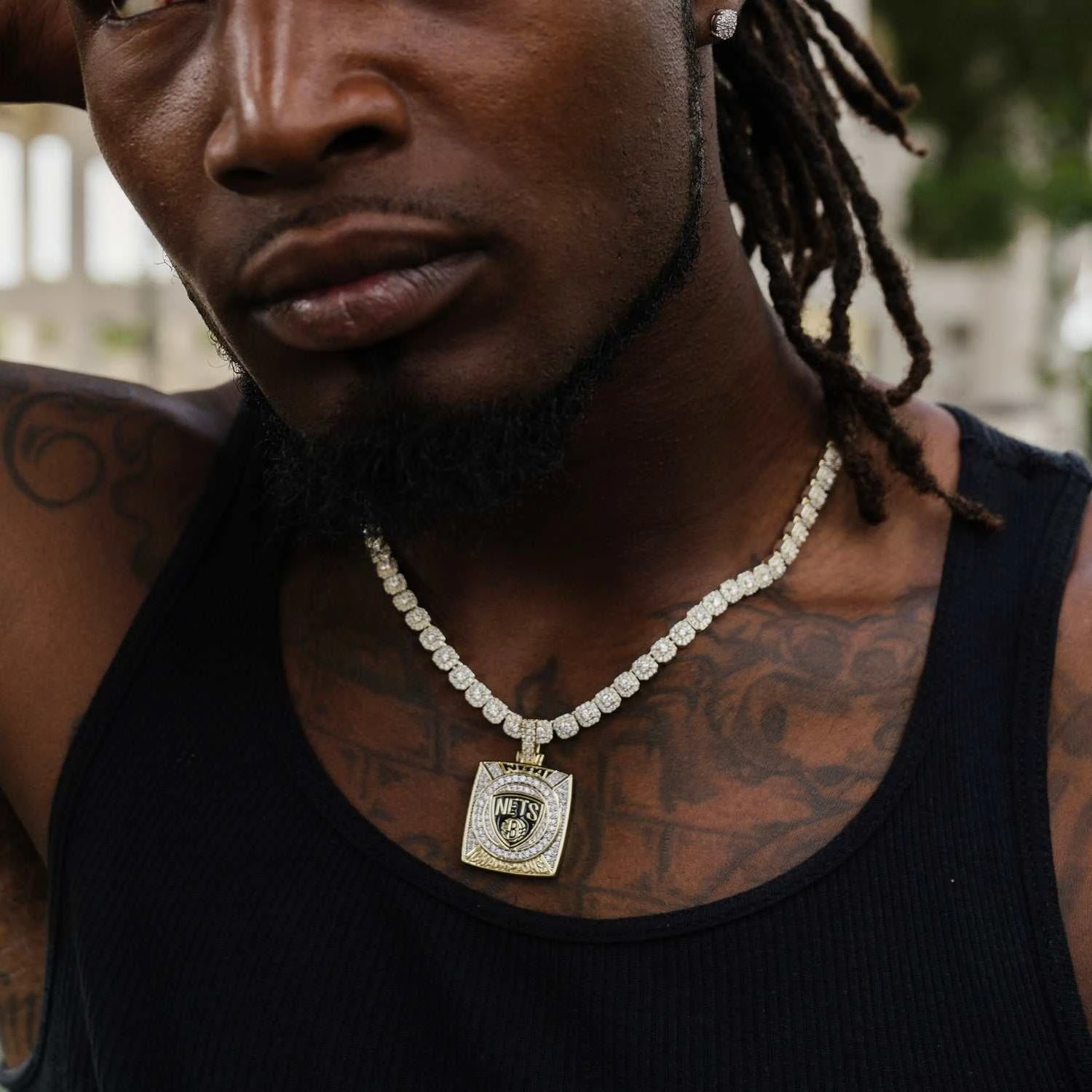 Brooklyn Nets Championship Pendant - Yellow Gold - Image 3
