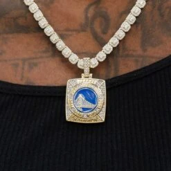 Golden State Warriors Championship Pendant - Yellow Gold