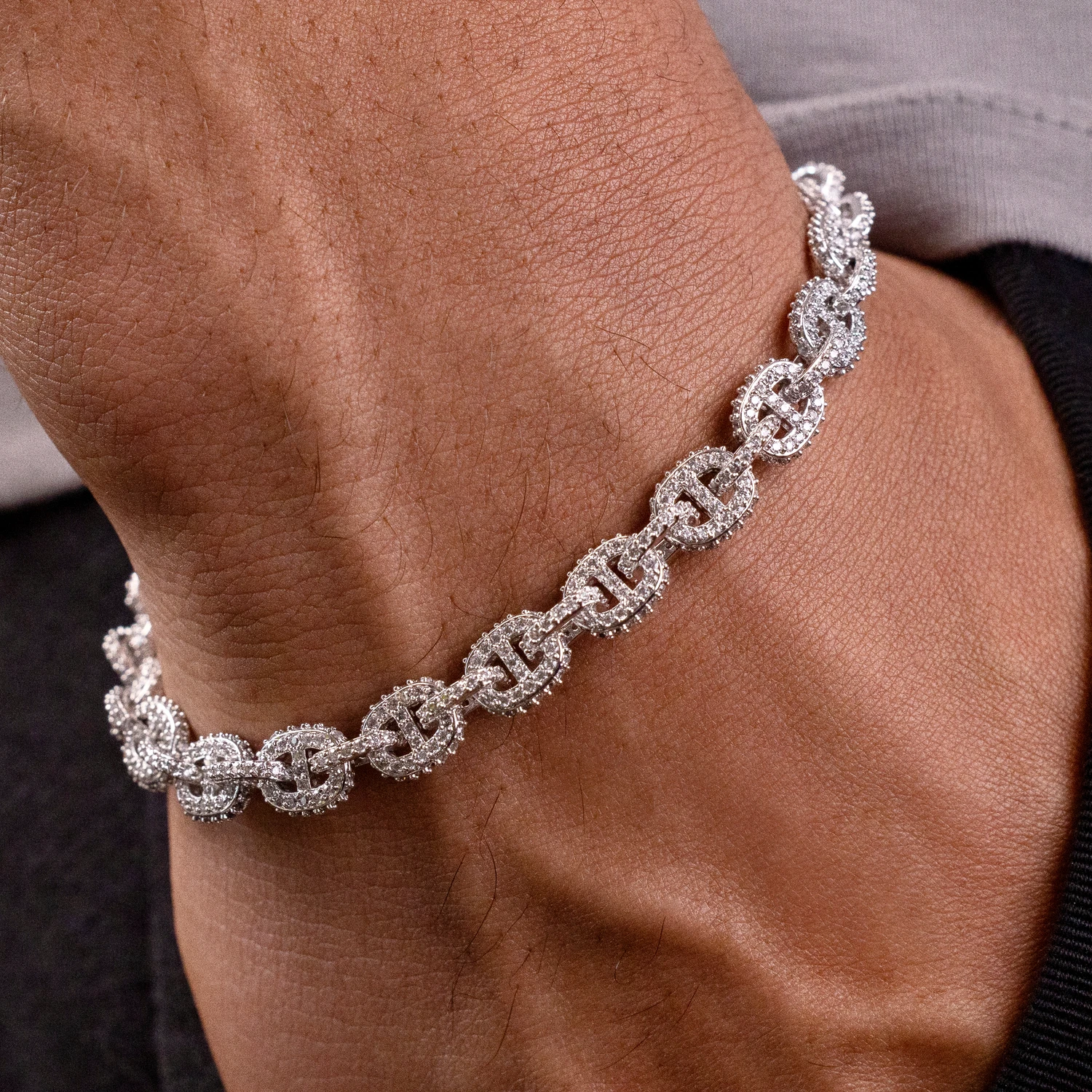 Micro Valentina Bracelet In White Gold