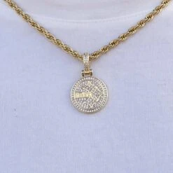 Pittsburgh Steelers Micro Logo Pendant - Yellow Gold