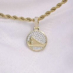 18k Vermeil Golden State Warriors Micro Pendant