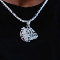 Gonzaga Bulldogs Pendant - White Gold