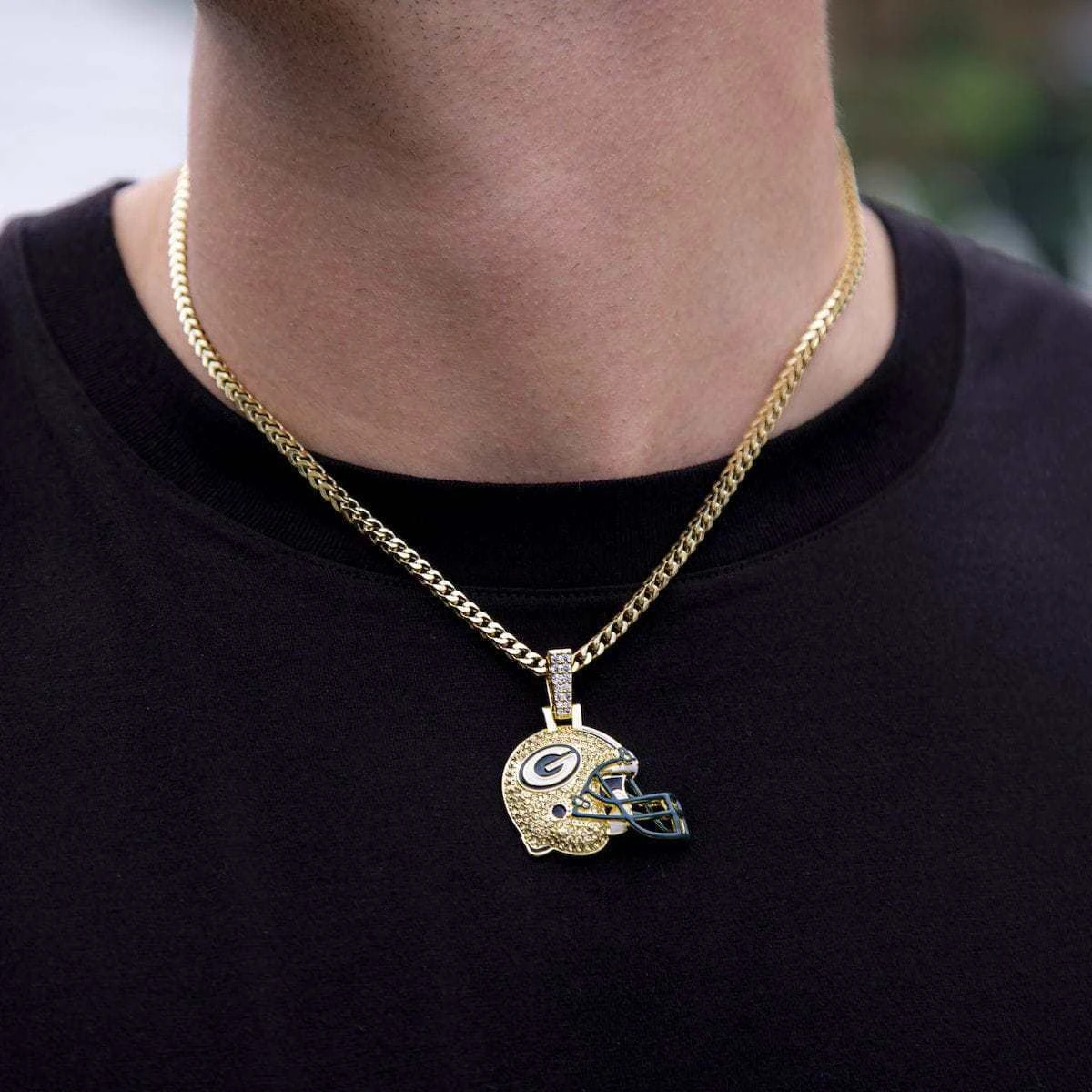 Green Bay Packers Helmet Pendant - Image 3