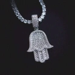Hamsah Pendant In White Gold