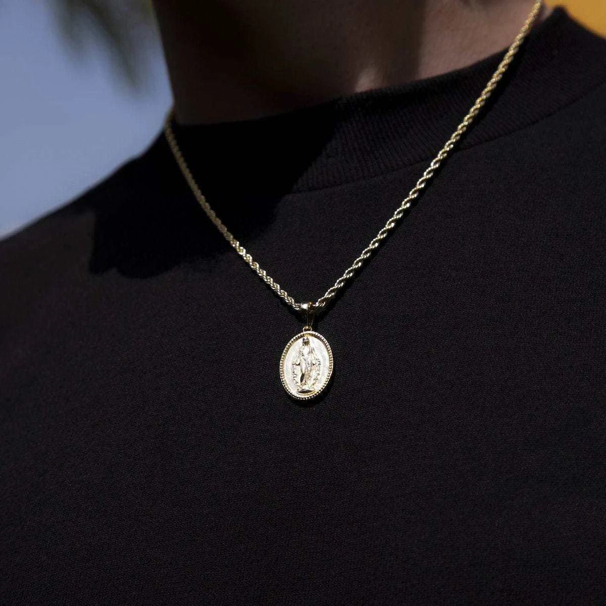 18k Vermeil Micro Lady Of Guadalupe Pendant - Image 2