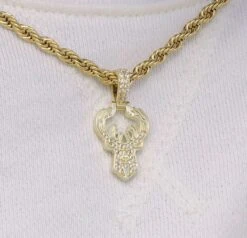 18k Vermeil Milwaukee Bucks Micro Pendant