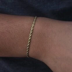 Rope Bracelet In Yellow Gold - 2mm