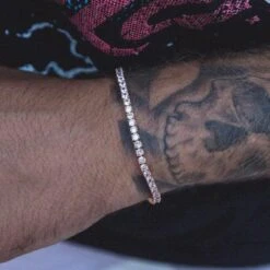 Diamond Tennis Bracelet In Rose Gold - 3mm